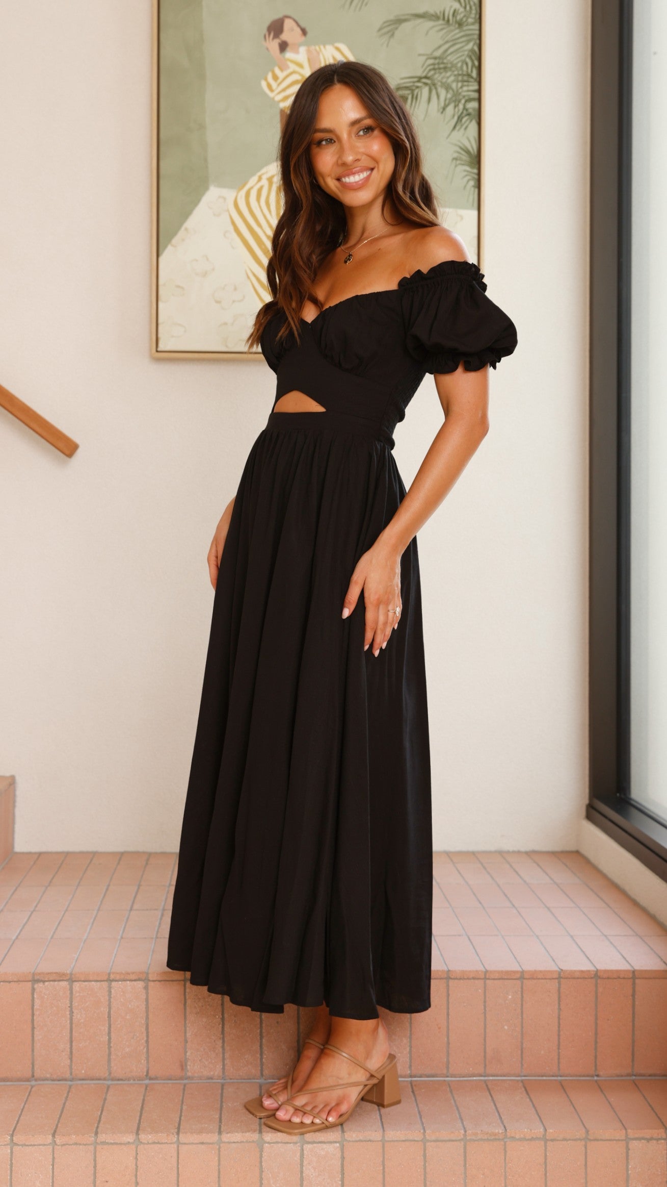 Stylish Black Hulu Maxi Dress for Women - Perfect for Summer, Beach, and Casual Outings