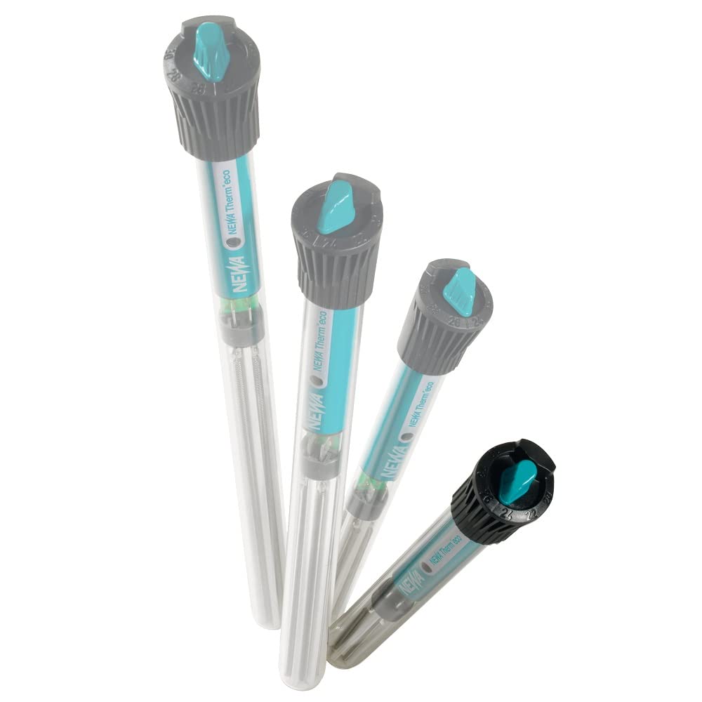 Newa Therm Eco 25W Adjustable Submersible Aquarium Heater with Suction Cup - Perfect for Small Fish Tanks & Betta Bowls - Energy Efficient Water Heater for Home & Office Aquariums