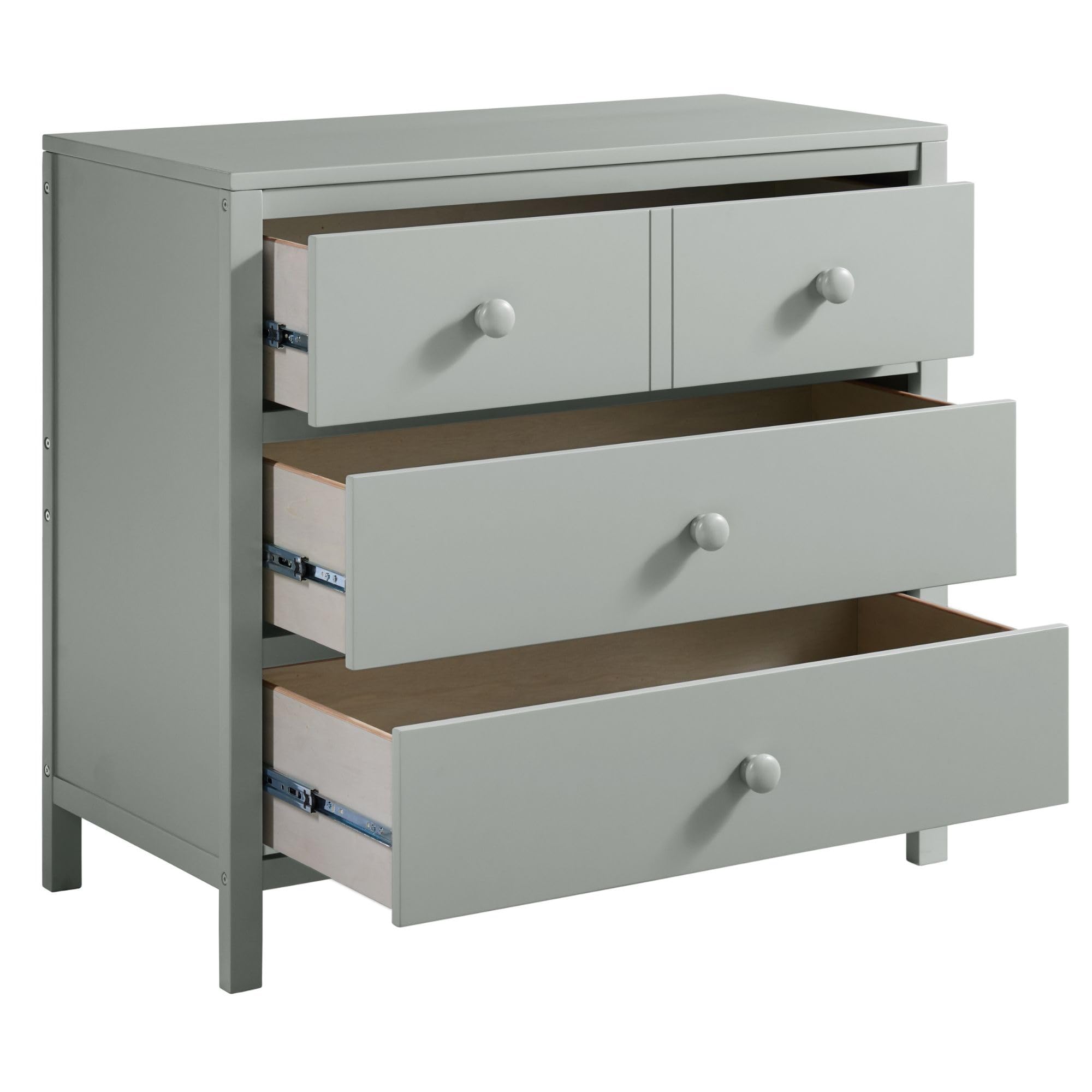 Oxford Baby Essentials 3-Drawer Nursery Dresser in Gray - Perfect for Baby Clothes, Diapers & Nursery Organization