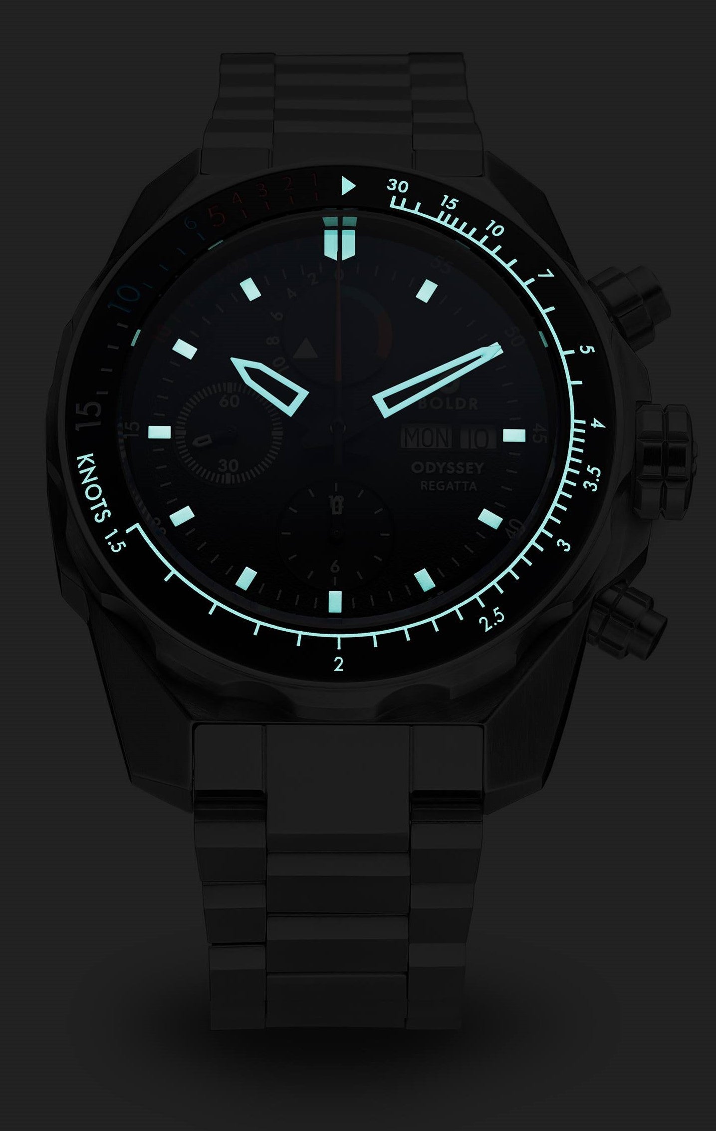 BOLDR Odyssey Regatta Admiral Blue Diver Watch - Waterproof Luxury Stainless Steel Timepiece for Men - Perfect for Diving, Swimming & Outdoor Adventures