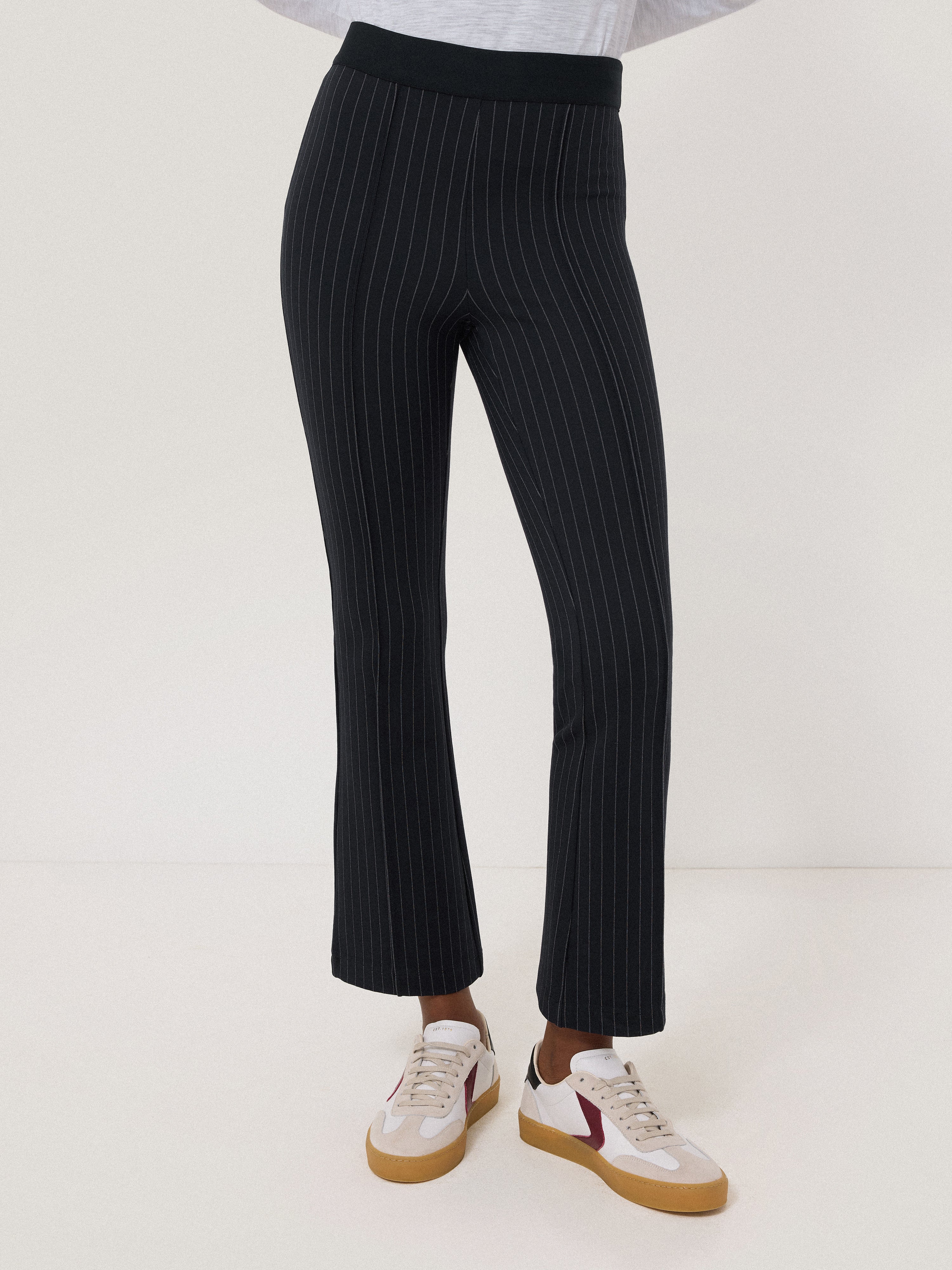 Stylish Ponte Kickflare Pants for Women - Navy Blue | Comfortable & Flattering Fit | Perfect for Work, Office & Casual Outfits