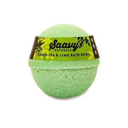 Green Tea & Lime Bath Bomb for Relaxation - Aromatherapy Spa Essential for Stress Relief & Self-Care