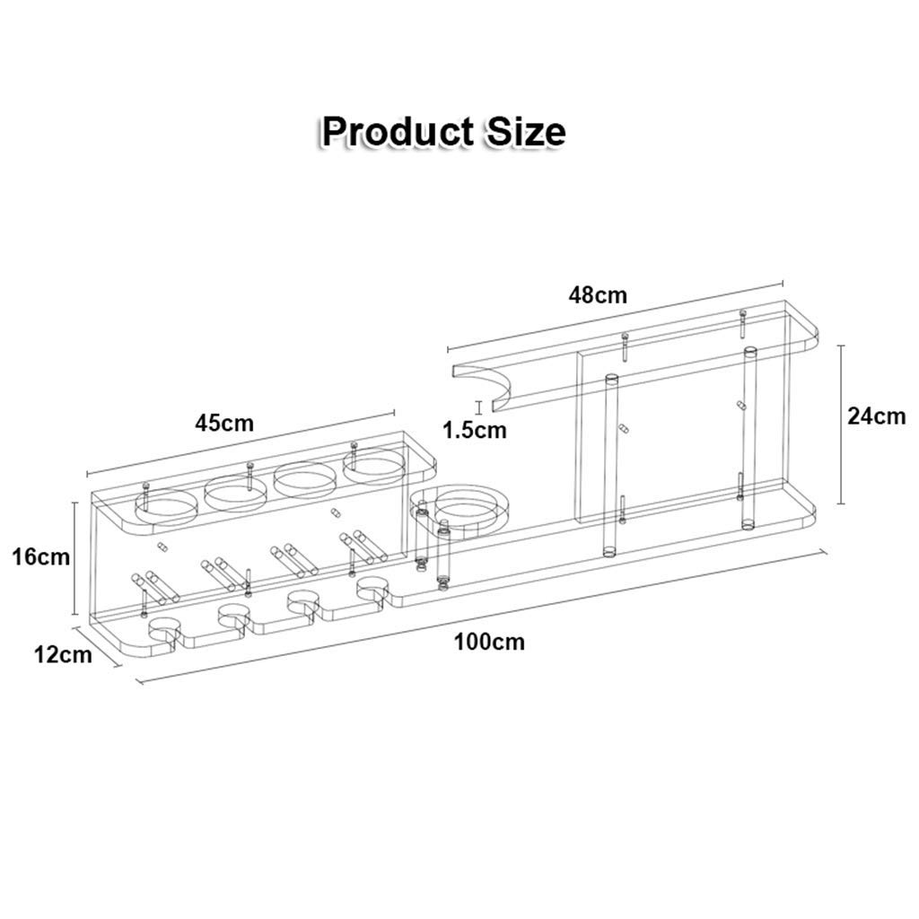 Wall Mounted Wine Rack - Organize Kitchen with 10-Bottle Wood Wine Holder & Glass Shelves - White - Perfect for Home Bars, Restaurants, and Commercial Cellars