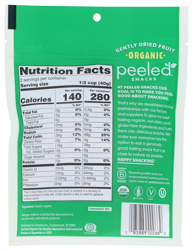 Organic Dried Apple Slices Snack - 2.8 oz (3 Pack) | Healthy Fruit Chips for Kids & Adults | Perfect for Lunchboxes, Hiking & On-the-Go Snacking