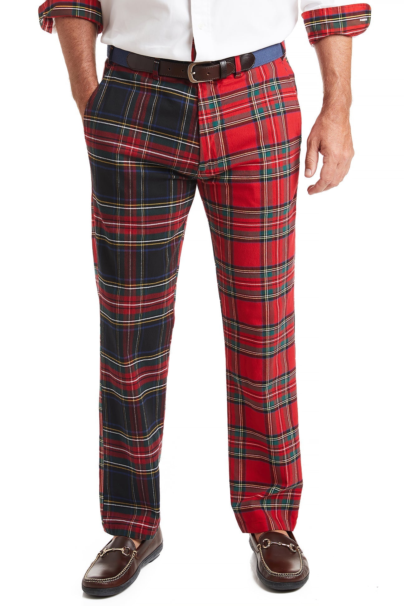 Stretch Twill Tartan Panel Harbor Pant - Comfortable & Stylish Women's Trousers for Work, Travel & Casual Wear