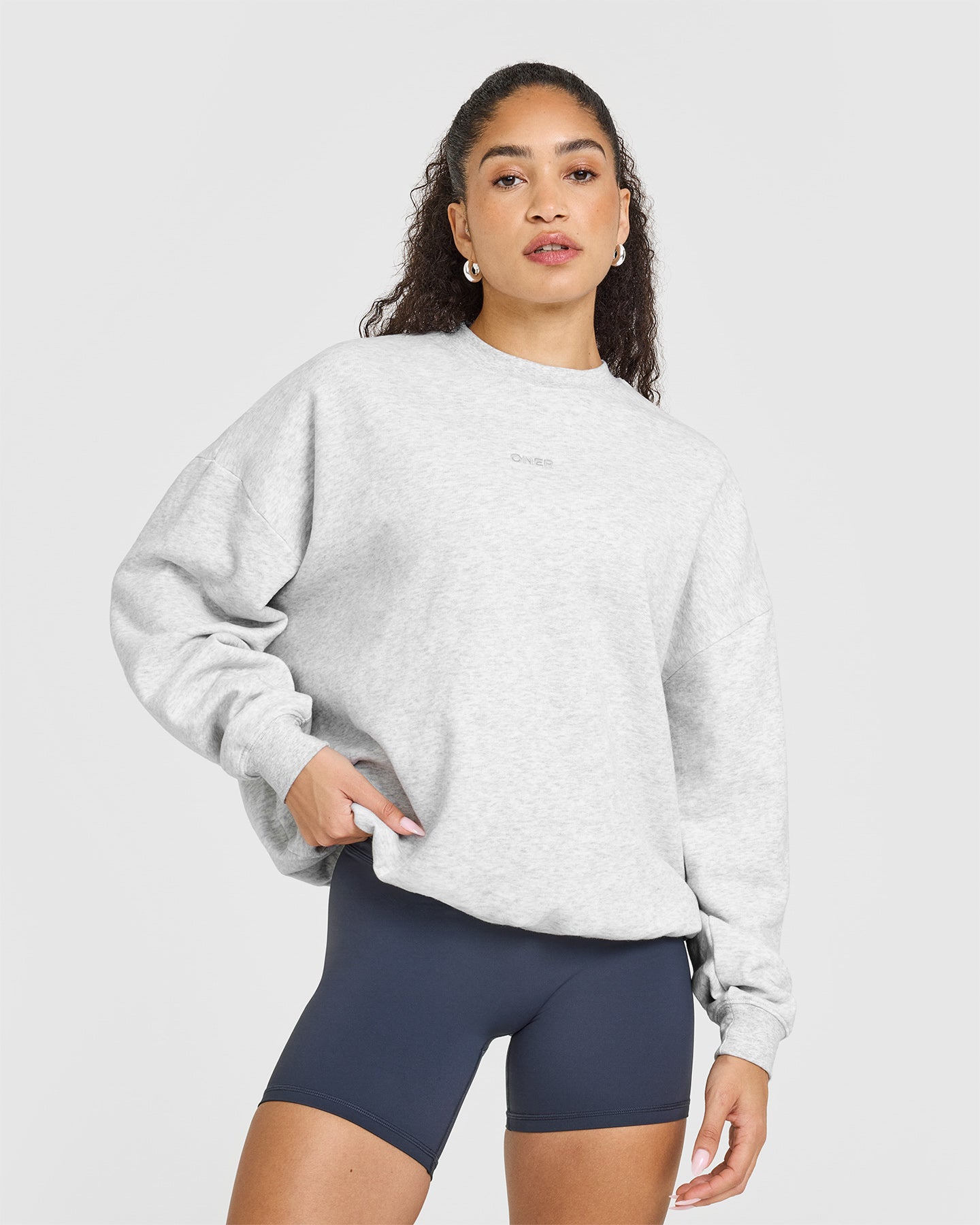 Mid Weight Sweatshirt for Men & Women | Light Grey Marl Pullover | Casual Comfort Wear for Lounge, Gym & Outdoor Activities