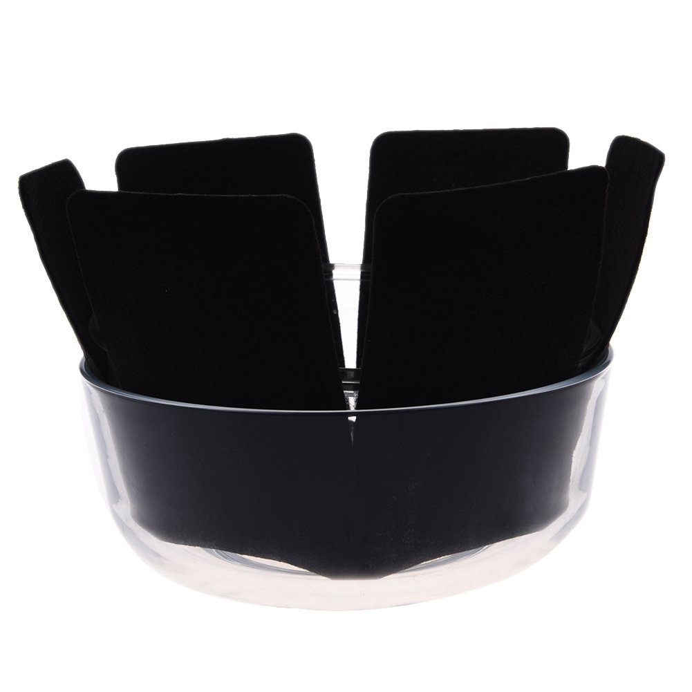 Non-Slip Silicone Pot and Pan Protector Pads - 8 Pack Black Kitchen Cabinet Shelf Liners for Organizing Cookware - Perfect for Drawer, Cabinet & Countertop Protection