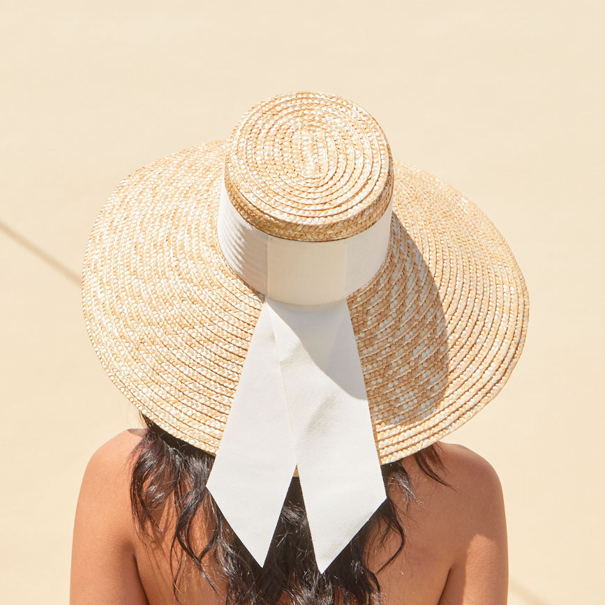Mirabel Women's Wide Brim Sun Hat with Grosgrain Ribbon - UV Protection Summer Beach Hat for Outdoor, Travel & Gardening