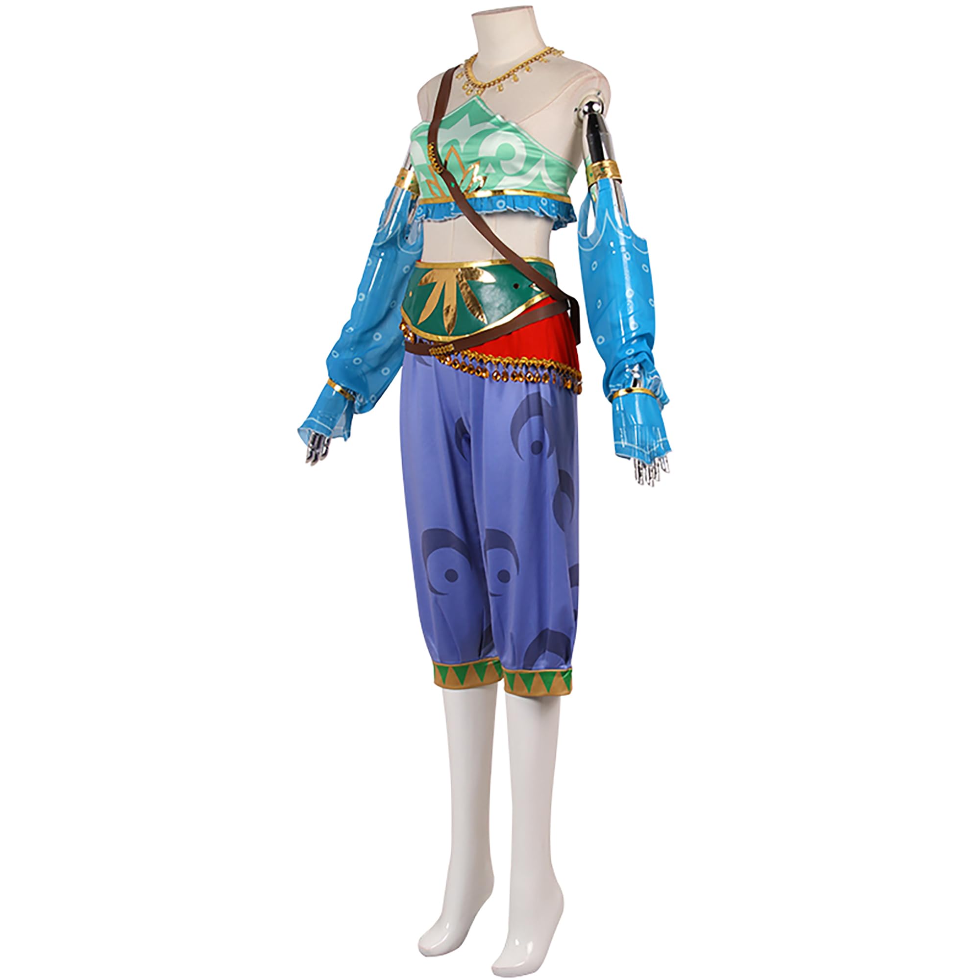 Anime Women's Gerudo Link Cosplay Costume Outfit - Breath of the Wild Halloween Cosplay, Party & Convention Costume for Zelda Fans