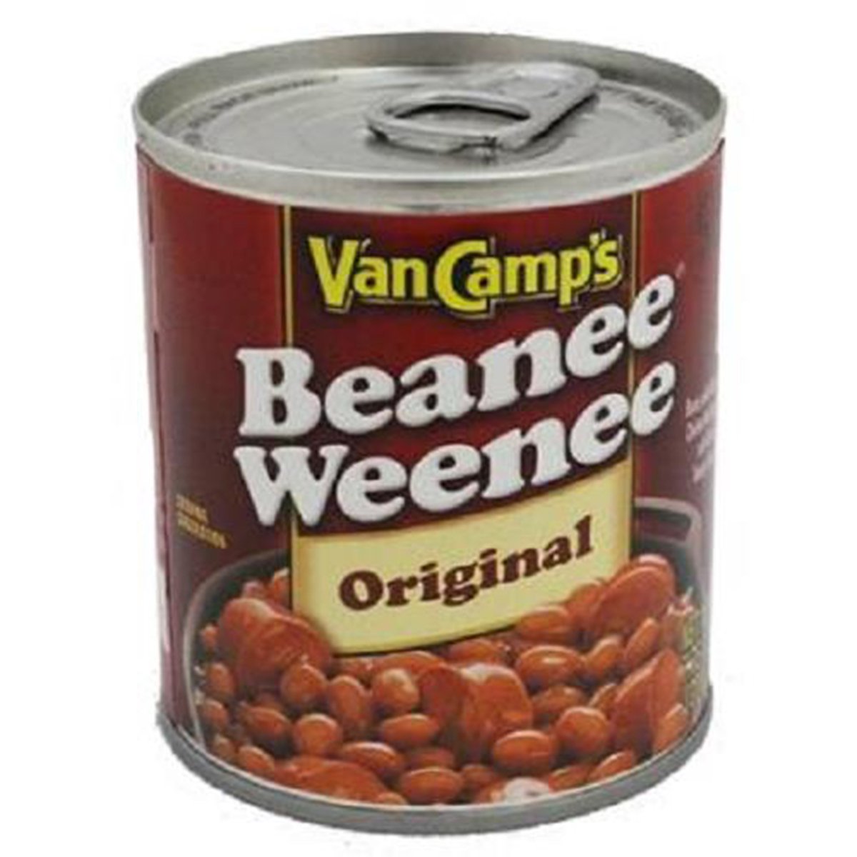 Van Camp's Original Beanee Weenee Canned Food - 7.75 oz Can of Baked Beans & Franks - Quick Camping Meals, Emergency Food Supply & Easy Picnic Snacks