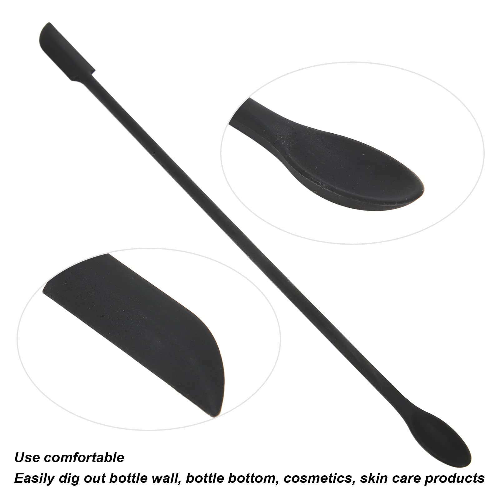 Sonew Beauty Spatula - 2-Sided Silicone Mini Lengthened Slim Makeup Spatula for Jars & Creams | Perfect for Beauty & Kitchen Use | Great for Scooping Skincare, Cosmetics & Food Jams
