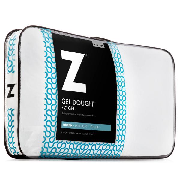 MALOUF GEL Dough + Z Gel Memory Foam Pillow - Cooling Gel Infused for Pressure Relief & Neck Support - Perfect for Side Sleepers, Back Pain Relief & Hot Sleepers