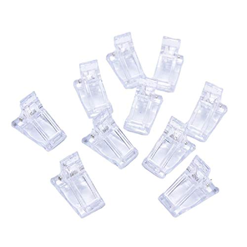 10 Pcs Polygel Nail Tips Clips for Quick Nail Extension - UV LED Builder Clamps for DIY Manicure & Nail Art - Perfect for Salon, Home Use & Professional Nail Technicians
