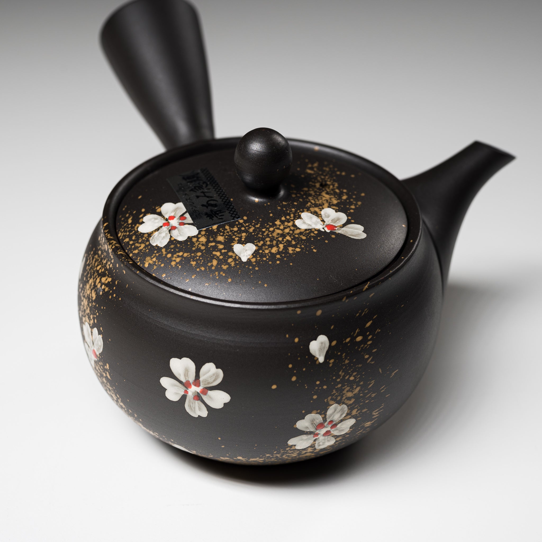 Hand Painted Tokoname Teapot 280ml - Japanese Ceramic Flower Petals Teapot for Green Tea & Matcha - Perfect for Tea Ceremonies & Home Brewing