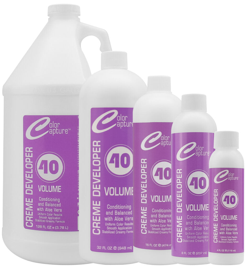 COLOR CAPTURE 40 Volume Cream Developer 32oz (1 Liter) - Professional Hair Lightening & Color Processing - Salon Quality for At-Home & Professional Use