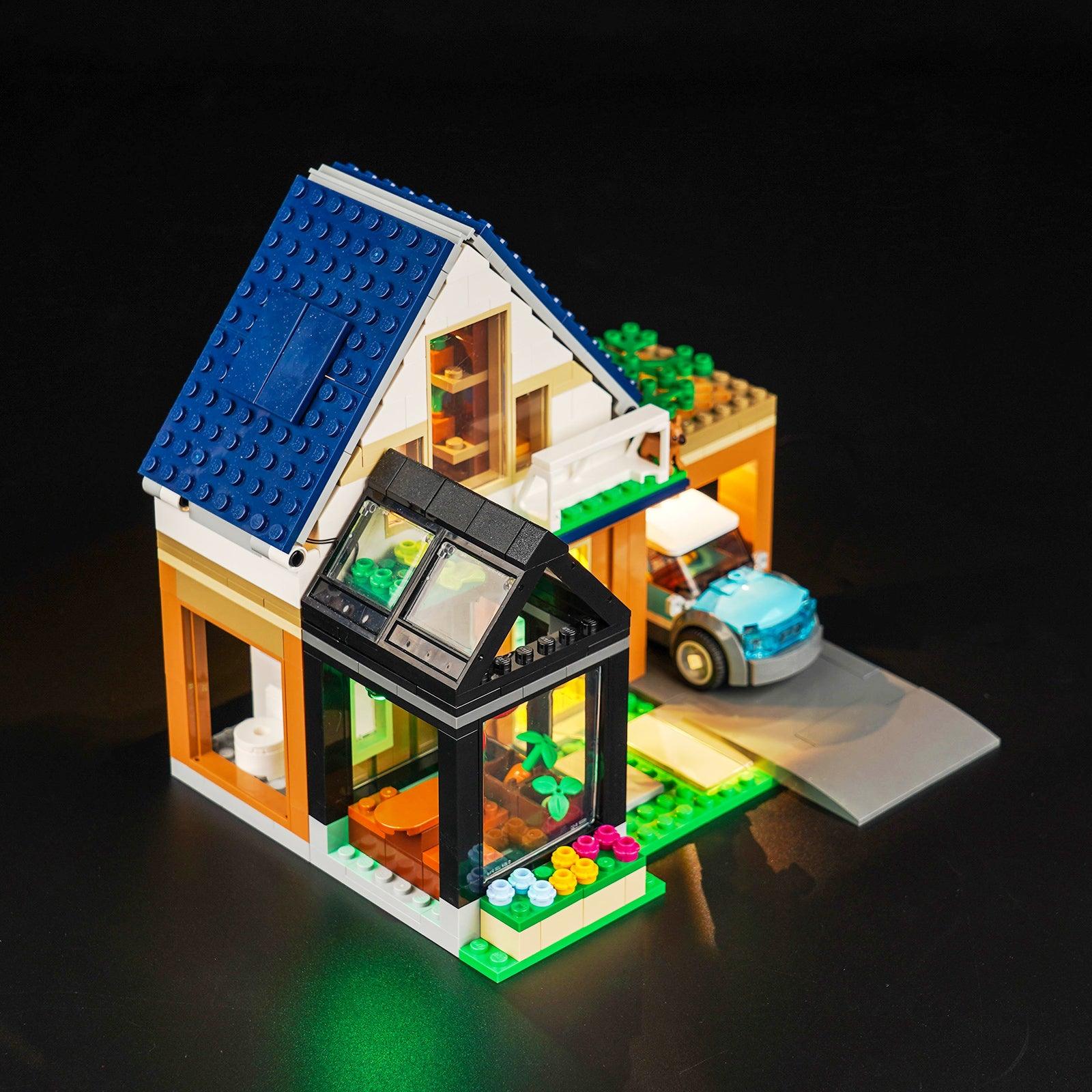 LEGO City Series Family House & Electric Car Light Kit (60398) - LED Lighting Set for LEGO Buildings | Perfect for Home Decor, Display, and Nighttime Play