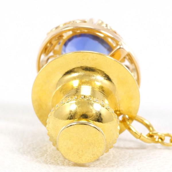 18K Yellow Gold Sapphire Alloy Pin Brooch for Women - Elegant Vintage Jewelry Gift for Weddings, Parties & Special Occasions