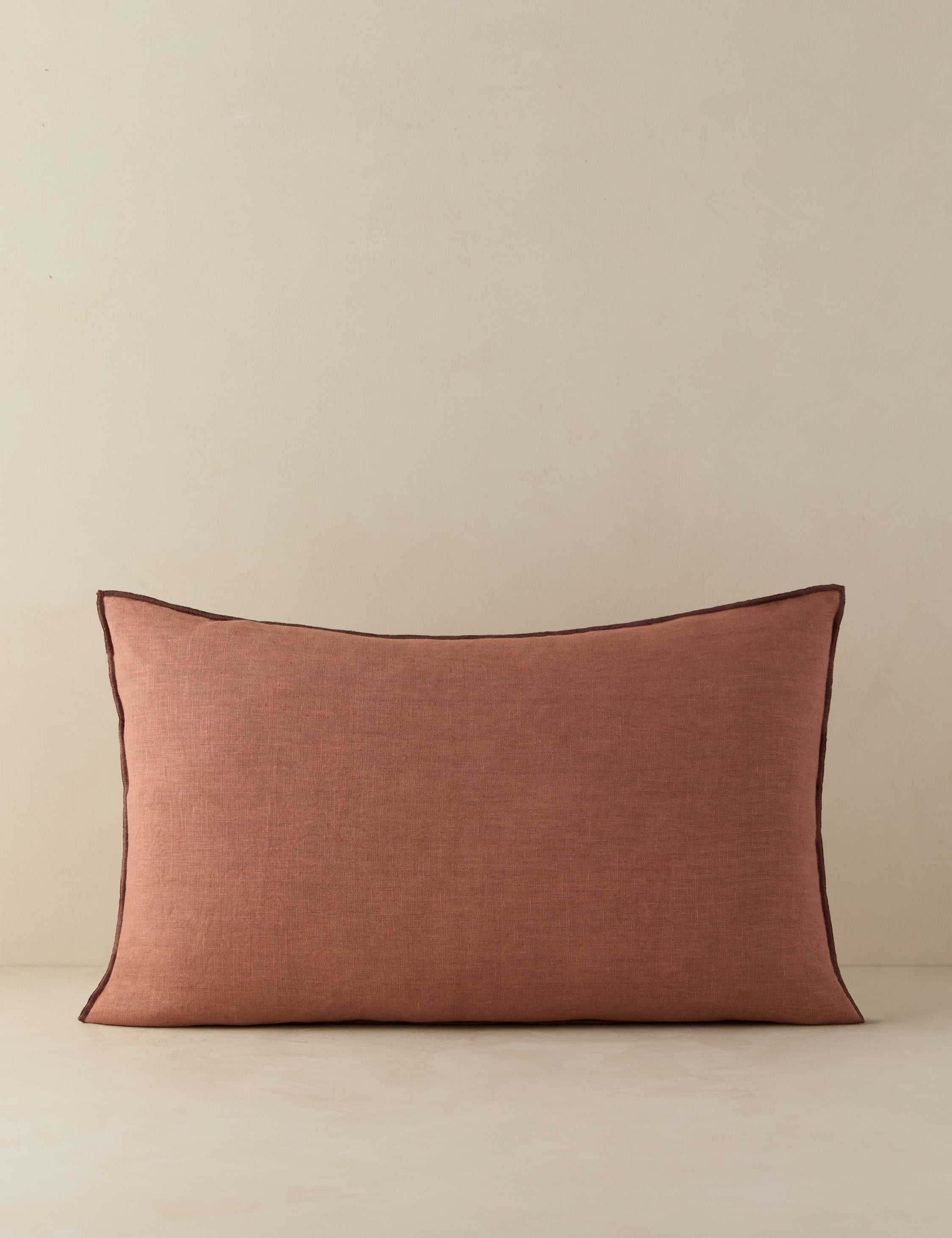 Carys Contrast Linen Pillow - Soft & Breathable Decorative Throw Pillow for Sofa, Bed, Couch - Perfect for Living Room, Bedroom & Home Decor