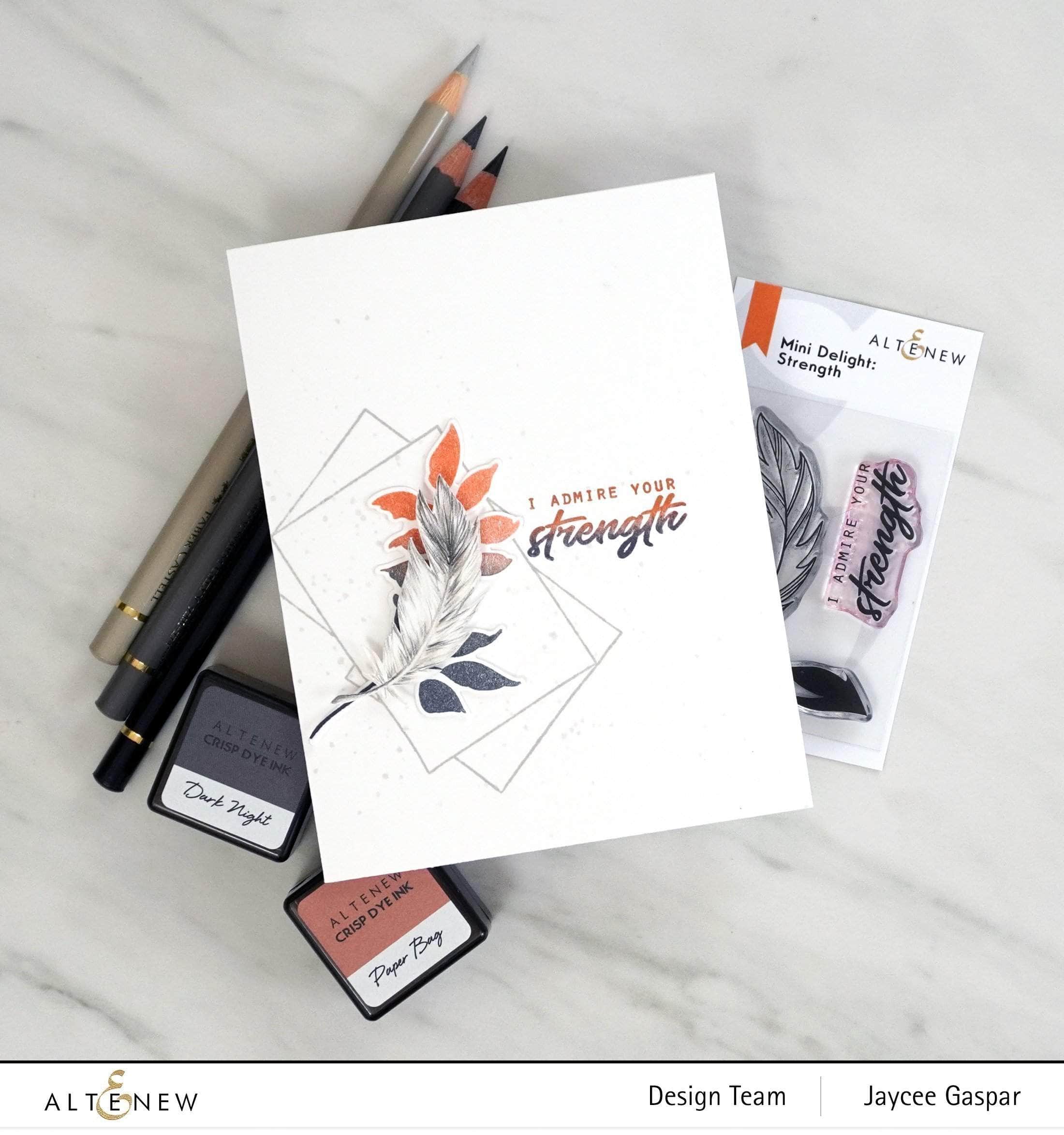 Mini Delight Strength Stamp & Die Set - DIY Scrapbooking, Card Making, and Paper Crafting Tools for Creative Projects