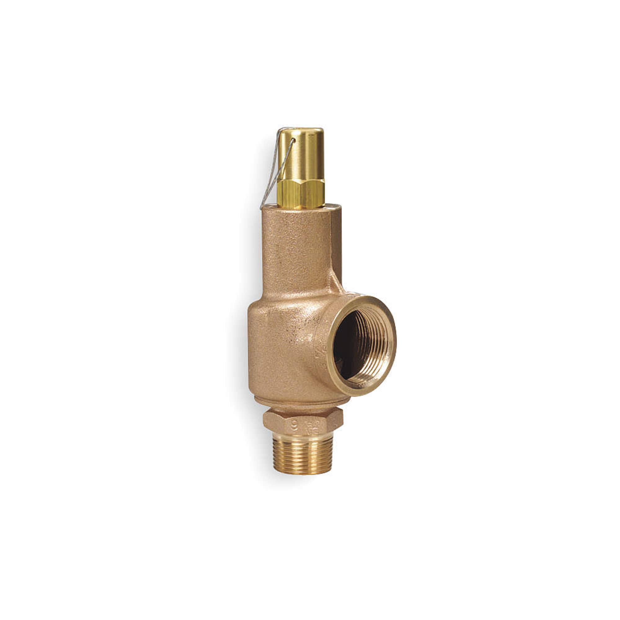 1-1/4 Inch Safety Valve, MNPT x FNPT, Brass Pressure Relief Valve for Water Heater, Boiler, and HVAC Systems - Perfect for Home and Industrial Use