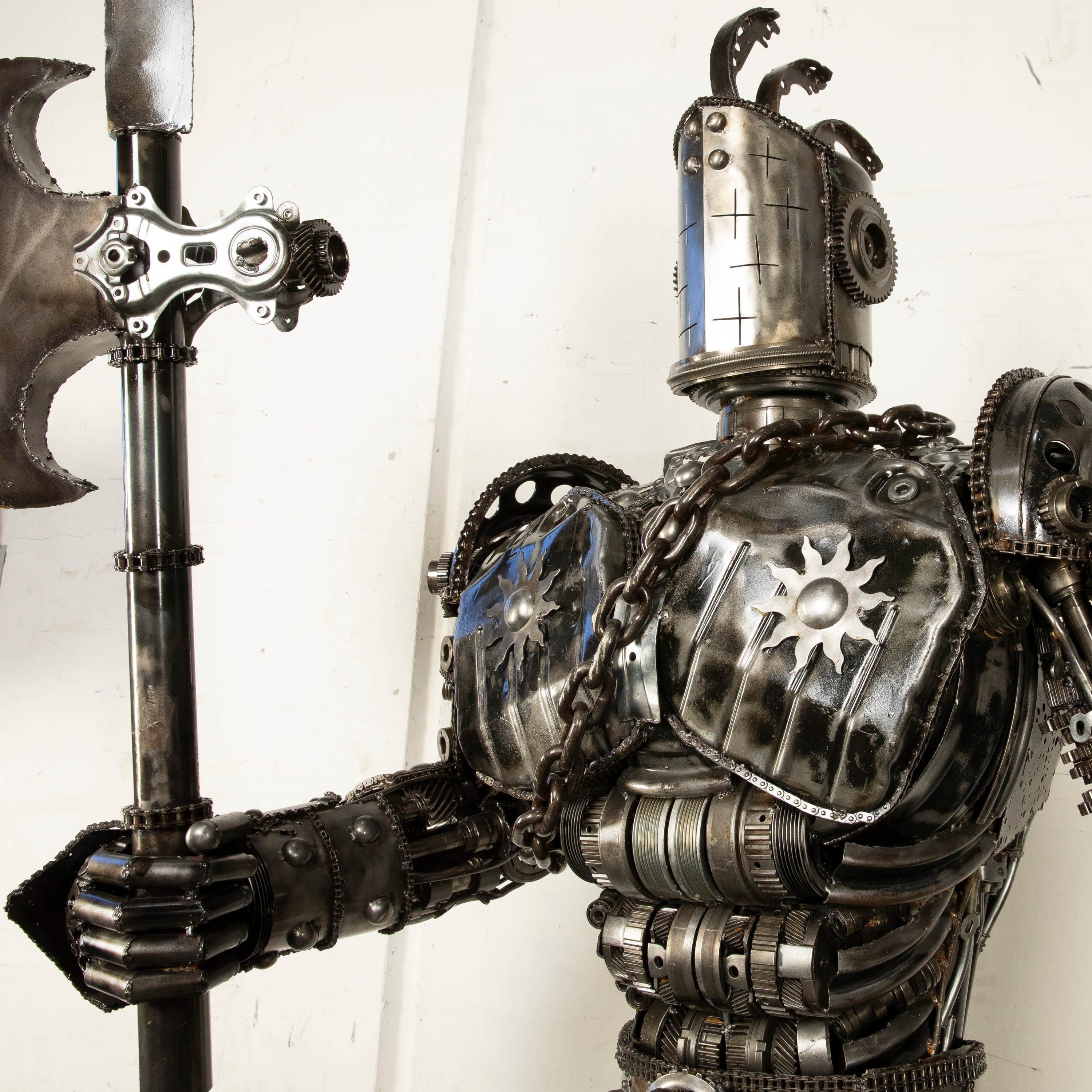 79 Knight Inspired Recycled Metal Wall Art Sculpture - Medieval Home Decor for Living Room, Office & Man Cave