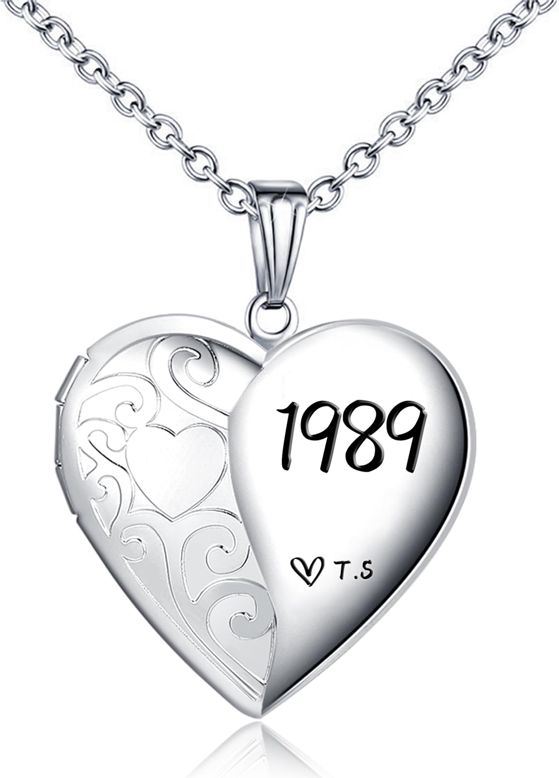 Heart Locket Necklace for Women - Personalized Photo Pendant Jewelry, Engravable Gift for Birthday, Anniversary & Valentine's Day | Perfect for Romantic Keepsakes, Mother's Day Presents & Everyday Elegance
