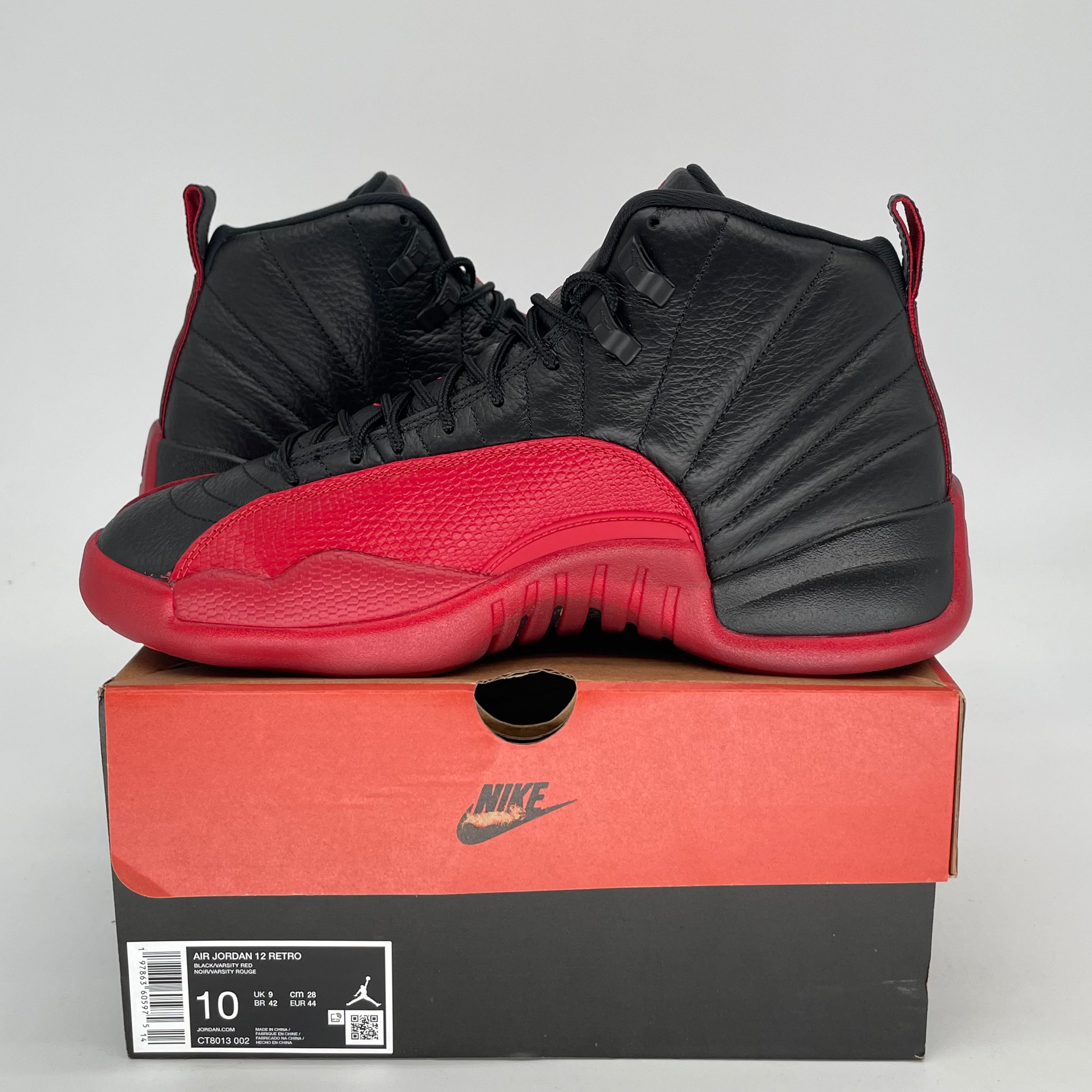 Original Air Jordan 12 Retro 'Flu Game' Basketball Shoes - Men's Size 10/Women's 11.5 (CT8013-002) - Perfect for NBA Games & Streetwear Fashion
