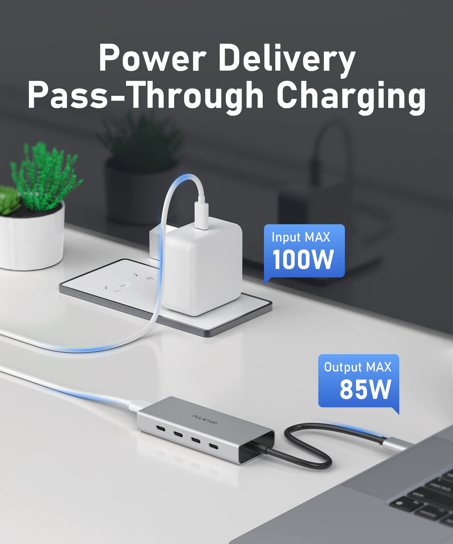 5-Port USB C Hub 10Gbps with 100W Power Delivery - Multi-Port Adapter for MacBook Pro/Air, Laptop - Expand Connectivity for Work, Travel & Home Office