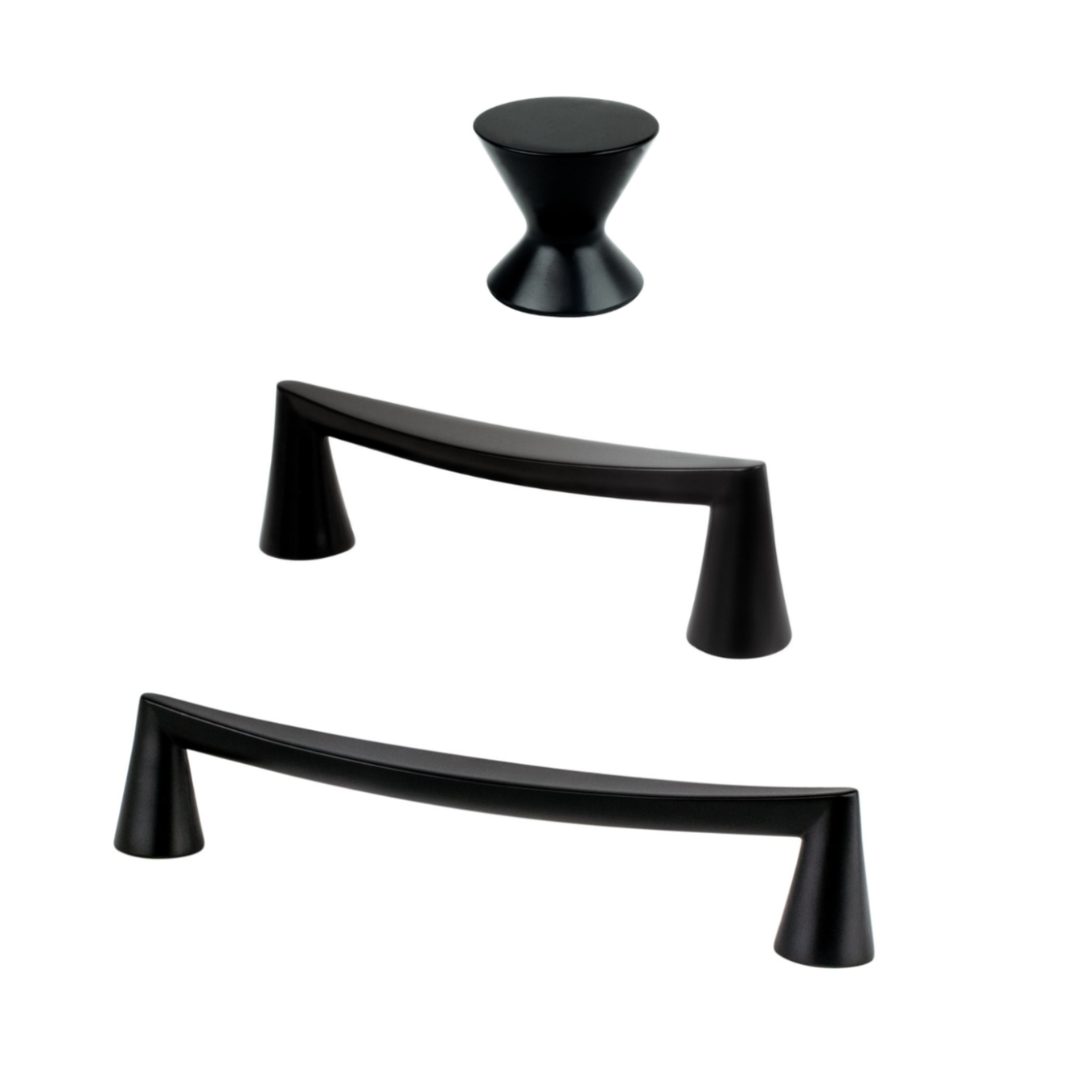 Matte Black Cabinet Drawer Pulls and Knobs - Modern Kitchen & Bathroom Hardware for Dressers, Cabinets, and Furniture (Set of 10) - Perfect for Home Renovation and DIY Projects