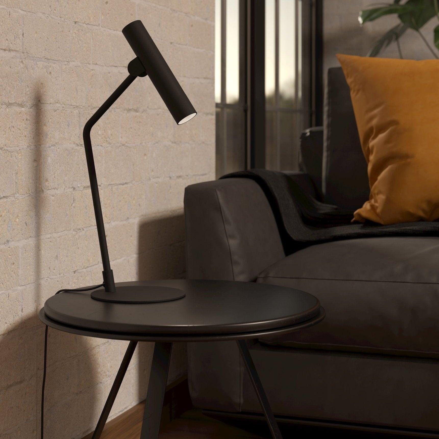 Eglo Almudaina Black LED Modern Table Lamp - Stylish Lighting for Living Room, Bedroom & Office - Energy Efficient LED Desk Lamp for Home Decor