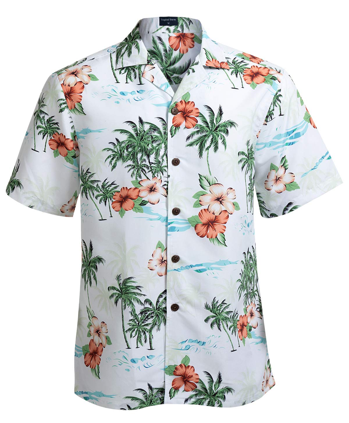 Tropical Hawaiian Shirt for Men - Short Sleeve Floral Aloha Shirt with Regular Fit | Beach Party, Summer Vacation & Casual Wear