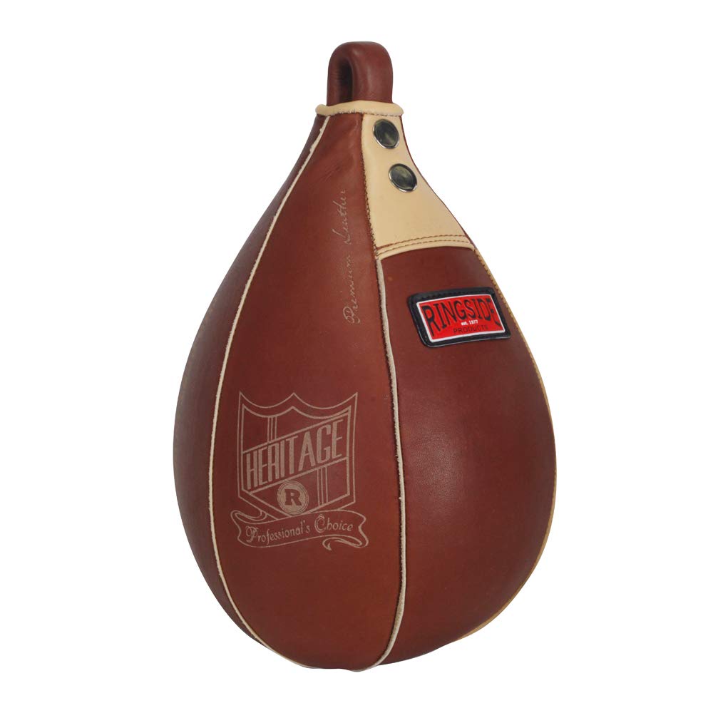 Ringside Heritage Speed Bag - Premium Leather Boxing Training Equipment for Home Gym & Fitness Workouts | Perfect for Boxing, MMA, Cardio & Strength Training