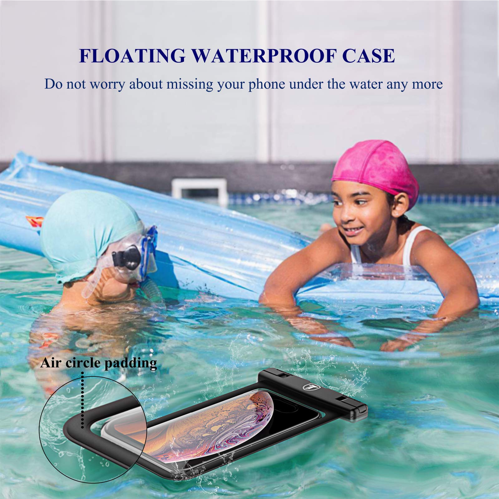 Waterproof Phone Pouch Floating Case - Universal Dry Bag for iPhone 16/15 Pro Max/14/13/12/11/Xr/X & Samsung Galaxy S25/S24/S23/S22/S21+/S20/S10/S9/Note 20/A12-A16/A35 - Perfect for Swimming, Beach, Kayaking & Outdoor Activities