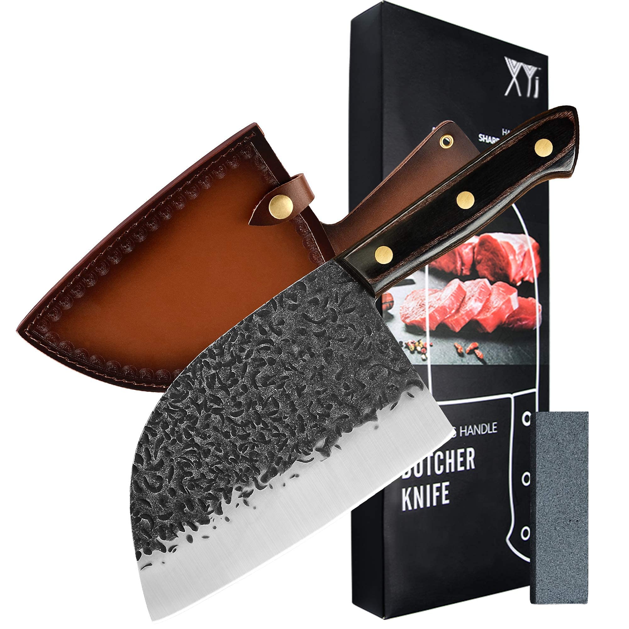 XYJ Full Tang Chinese Kitchen Knife Set - 8