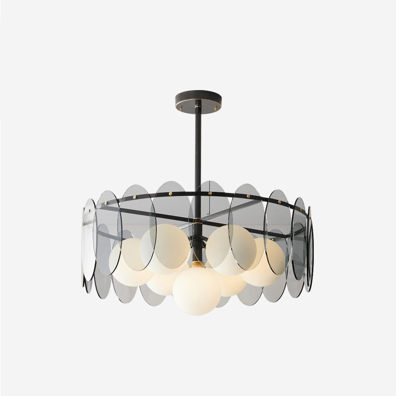 Crystal Glass Ball Chandelier - Modern Molecular Pendant Light for Dining Room, Living Room & Bedroom Decor
