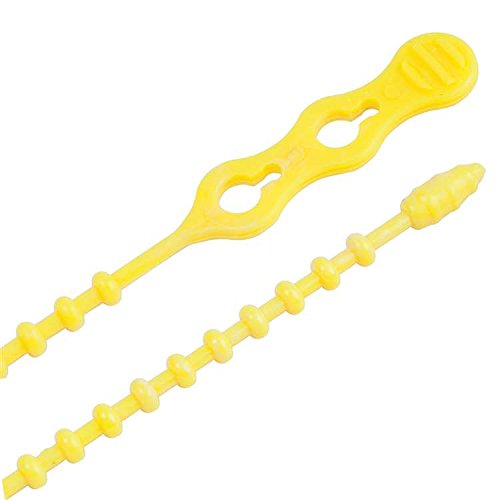 Beadle Wrap Cable Ties 12-Inch (15 Pack) - Heavy Duty Reusable Zip Ties for Organizing Wires, Cables & DIY Projects - Yellow Nylon Cord Ties for Home, Office & Outdoor Use