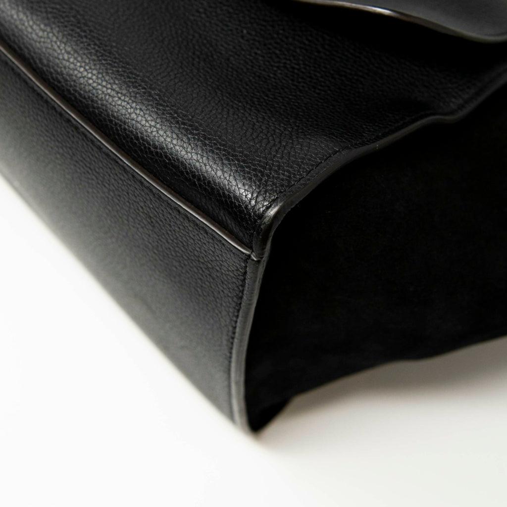 Celine Black Large Trapeze Handbag for Women - Luxury Leather Shoulder Bag & Crossbody Purse - Perfect for Work, Travel & Evening Events
