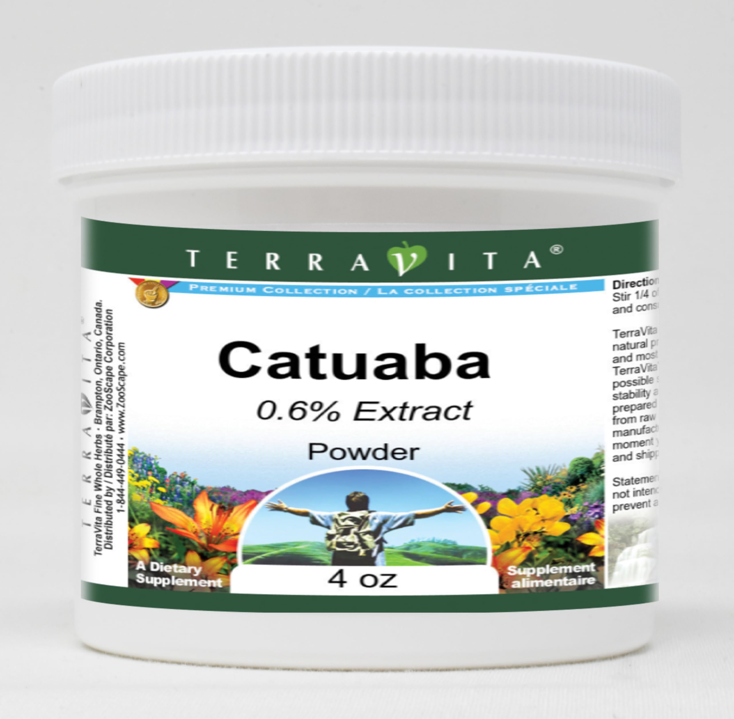 Premium Catuaba Bark Powder 0.6% Extract (4 oz) - Natural Energy Booster & Aphrodisiac Supplement - Supports Libido & Vitality - Perfect for Herbal Tea, Smoothies & Wellness Routines
