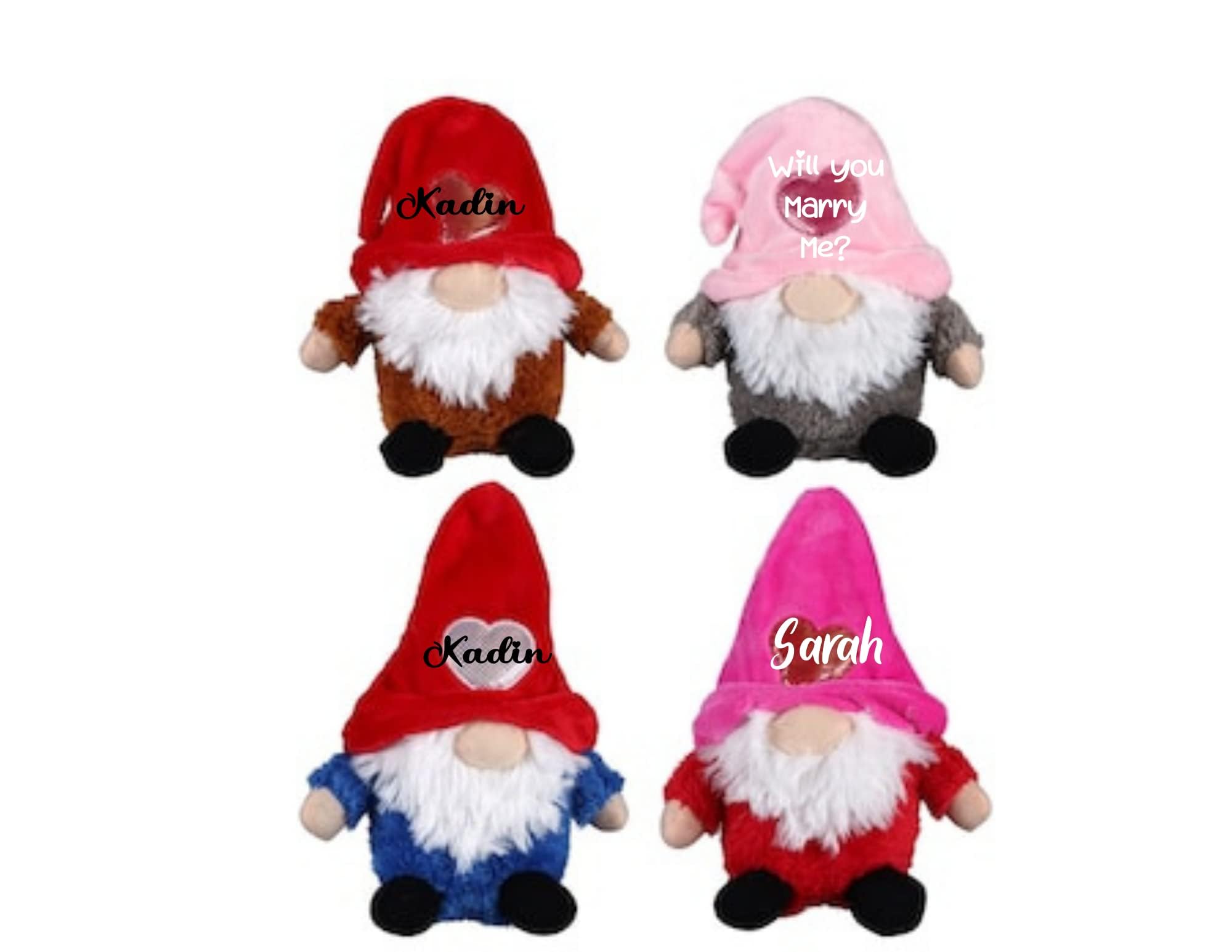 Personalized Valentine's Love Gnome with Blue Body - Perfect Gift for Couples, Anniversaries & Romantic Home Decor