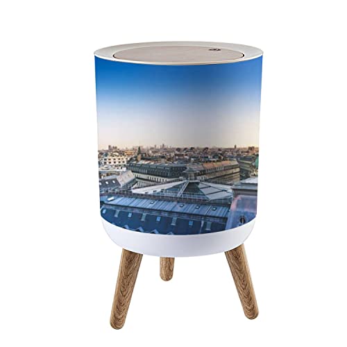 Small Trash Can with Lid - Odor-Proof Bathroom, Kitchen & Office Waste Bin - Cute Decorative Garbage Can for Bedroom, Diaper Pail & Pet-Proof Space - Perfect for Home, Office & Dorm Use