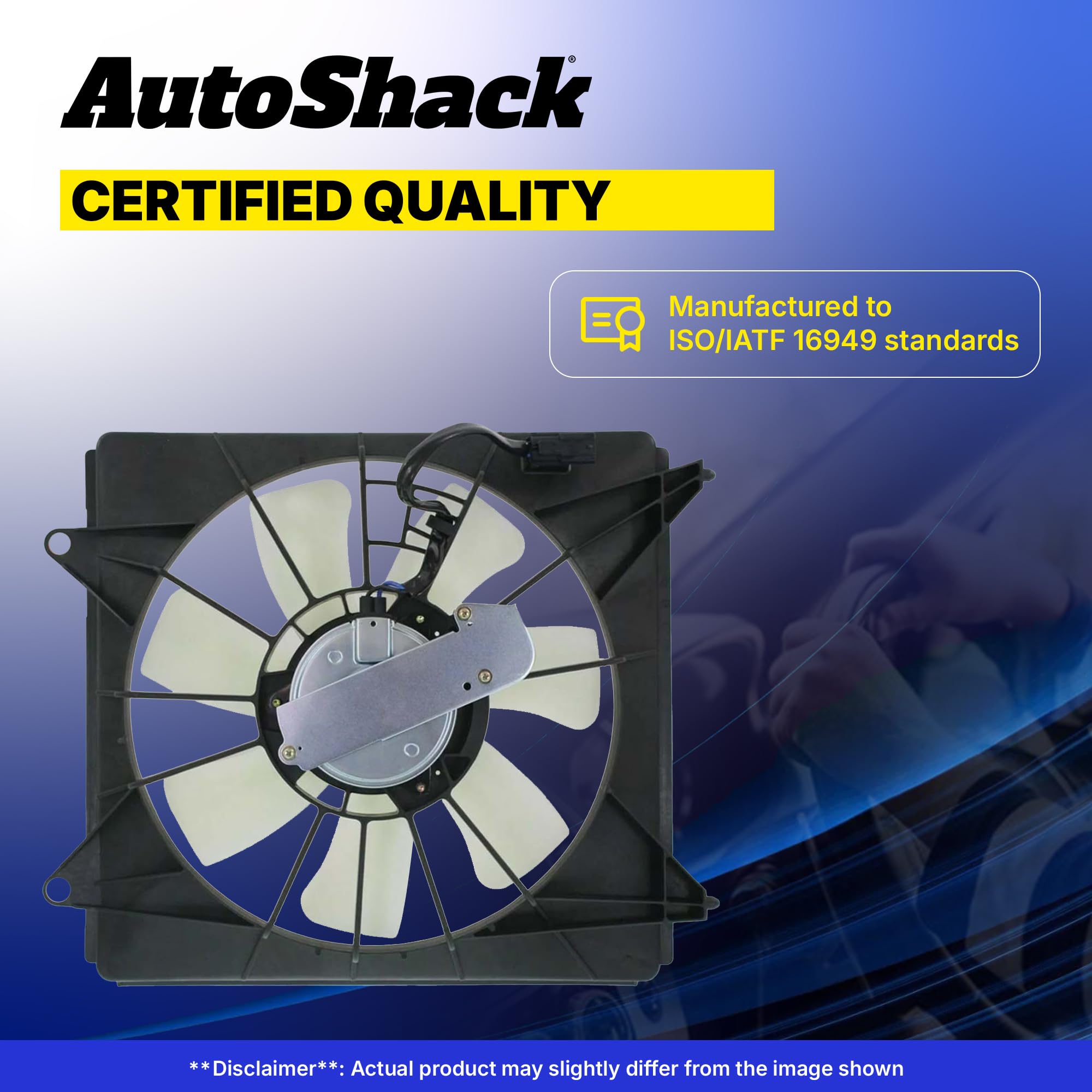 AutoShack Dual Cooling Fan Assembly Replacement for 2007-2013 Chevy Silverado 1500, Tahoe, Suburban, Avalanche & GMC Sierra 1500, Yukon XL 1500 V8 4WD/AWD/RWD - FA720655 - Perfect for Engine Cooling & Overheating Prevention