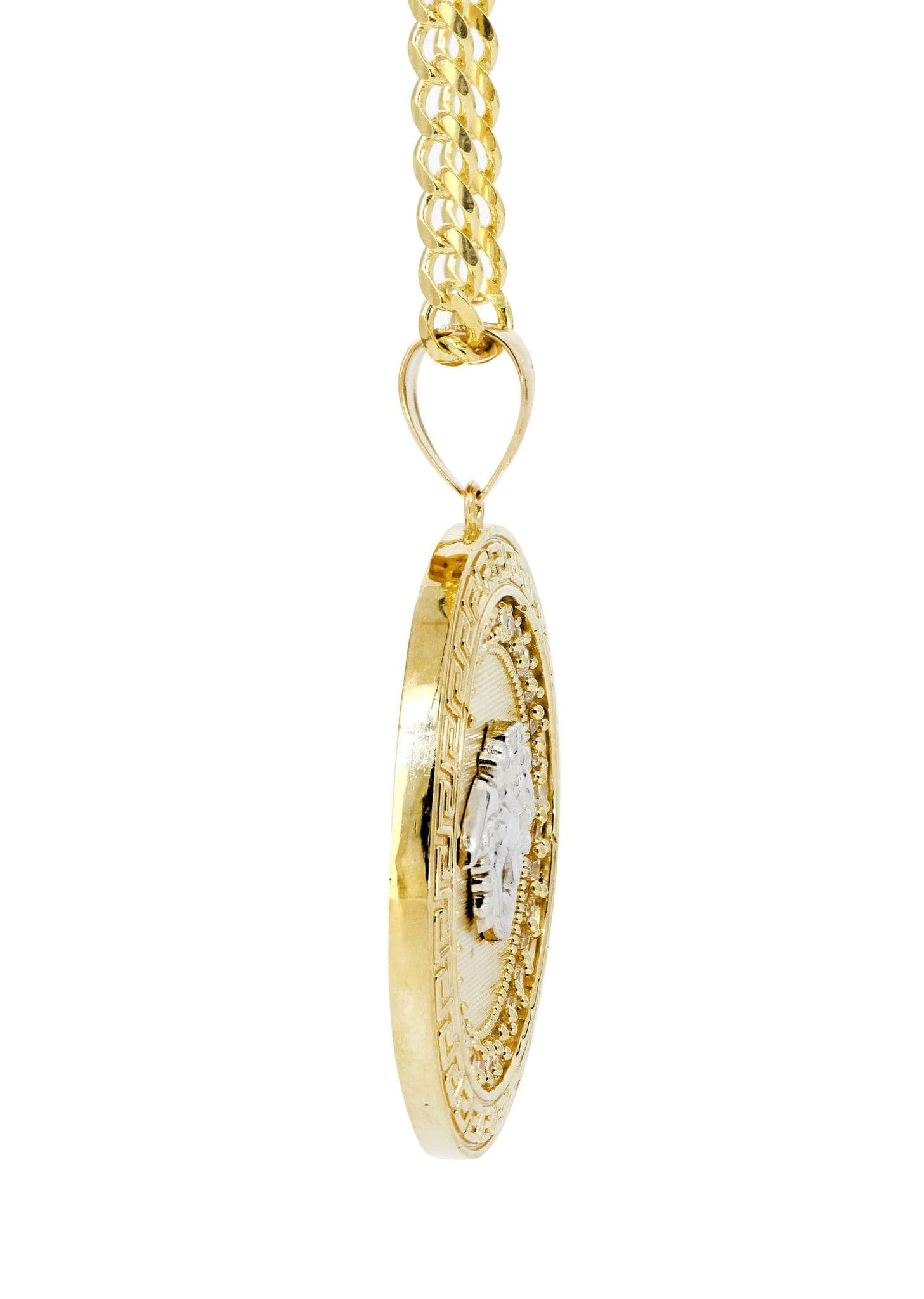 10K Yellow Gold Medusa Style Necklace - 29.9 Grams | Elegant Greek Mythology Jewelry for Women, Perfect Gift for Birthday, Anniversary & Valentine's Day