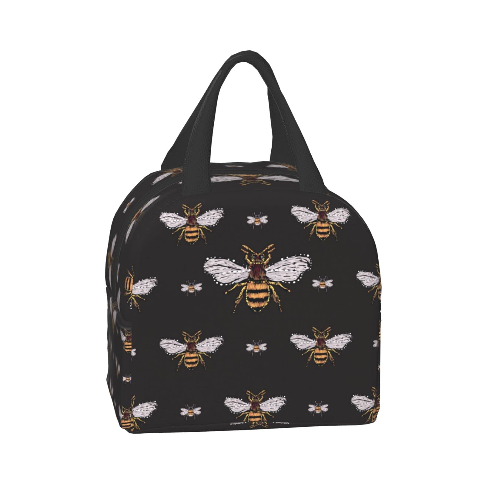 Insulated Honey Bee Lunch Box for Kids - Reusable Lunch Bag for Boys & Girls, Perfect for School, Camping, Hiking, Picnics, Beach & Travel - Keep Food Fresh for School Lunches & Outdoor Adventures