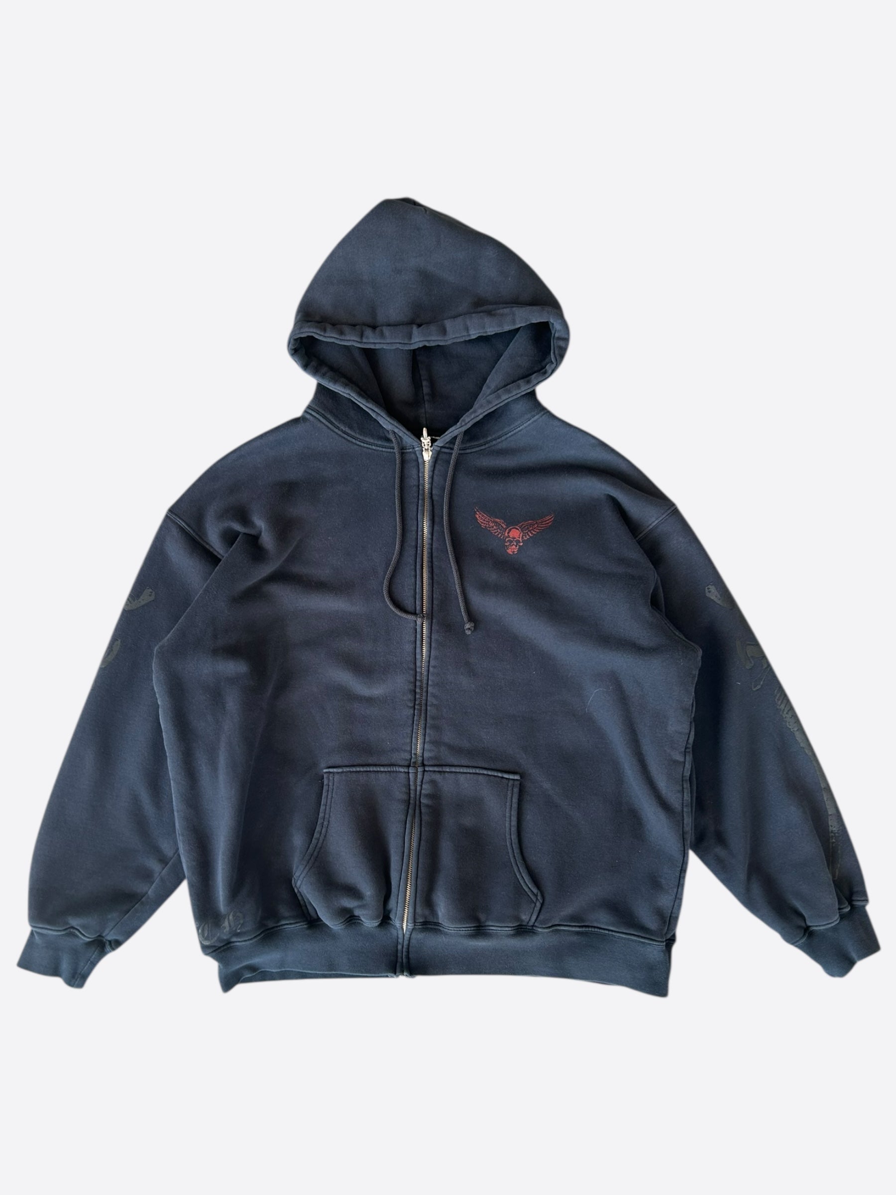 Chrome Hearts Black & Red Thermal Foti Logo Hoodie - Stylish Streetwear for Men & Women | Perfect for Casual Outfits, Winter Fashion & Urban Lifestyle