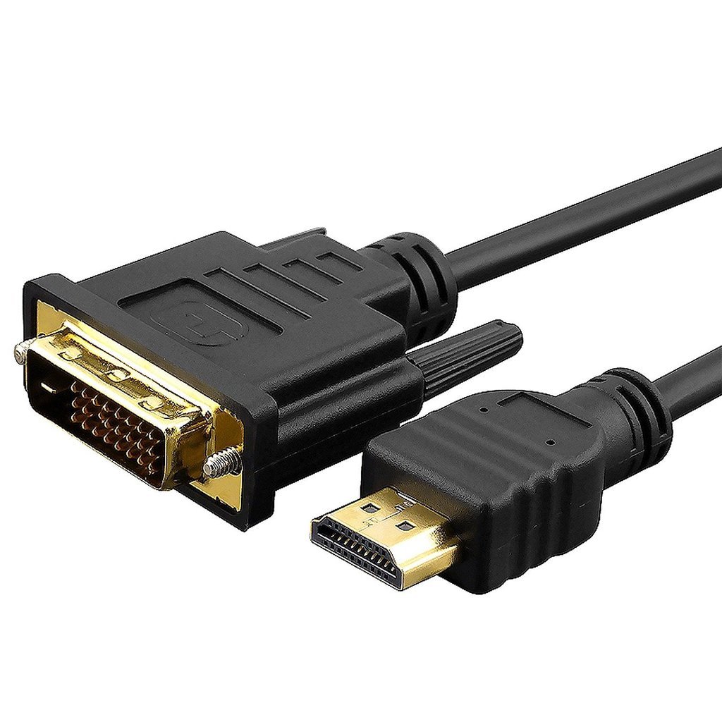 Link Depot 6ft Male HDMI to Male DVI-D Cable - High Speed Digital Video Cord for PC, Monitor, TV, Projector & Gaming Setup (Black)