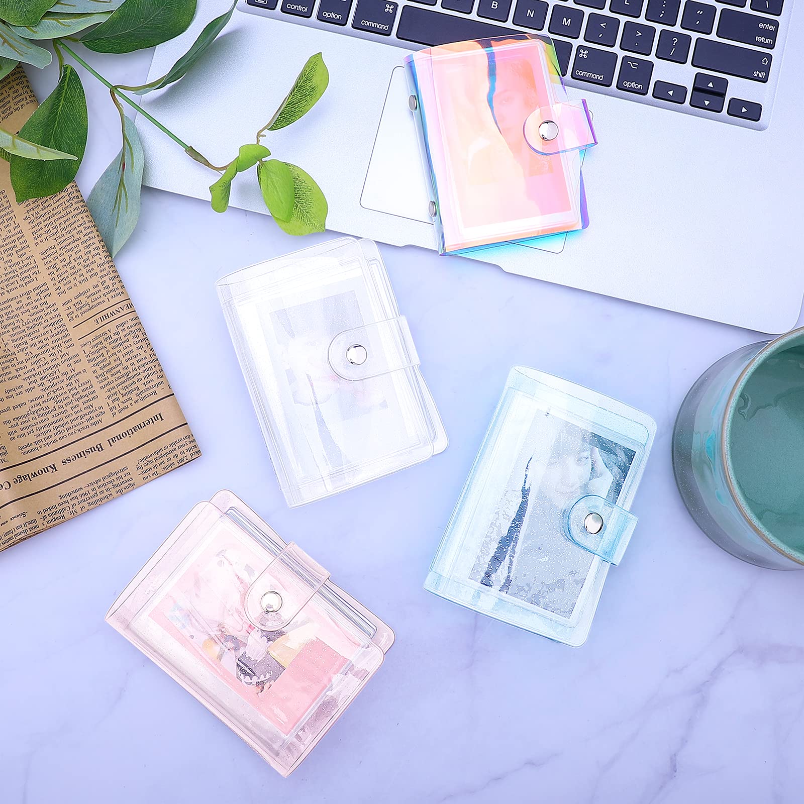Ndsox 36-Pocket One-Handed Mini Photo Album 2x3 Inch | Portable Kpop Photocard Holder | Compatible with Fujifilm Instax Mini, Polaroid Snap Touch & SocialMatic Instant Cameras | Perfect for Collecting Memories, Trading Cards & Photo Storage (Blue)