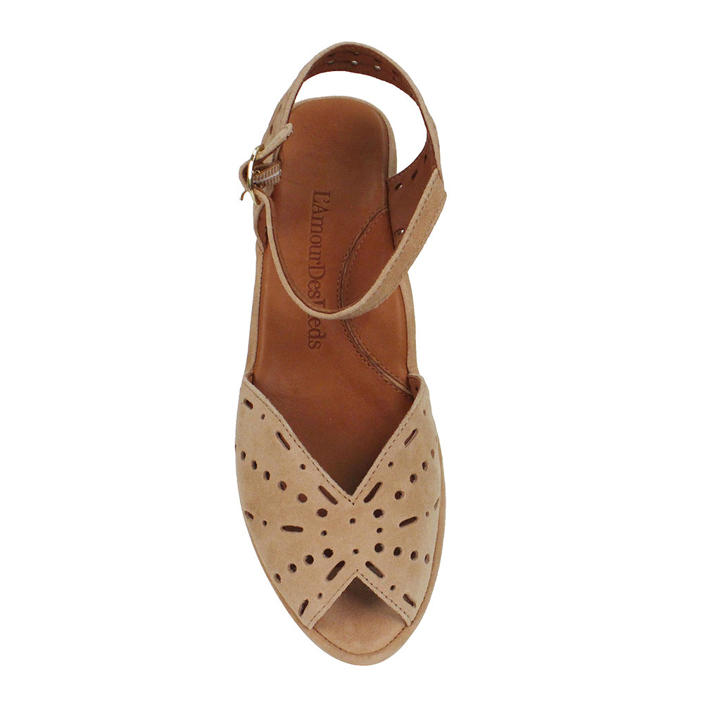 Brenn Women's Peep Toe Sandals - Comfortable Summer Open Toe Casual Shoes for Beach, Vacation & Outdoor Wear