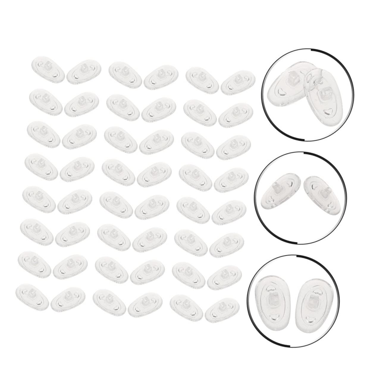 Gatuida 90 Pairs of Glasses Nose Pads - Soft Silicone Push-in Nose Pads for Eyeglasses, Comfortable & Interchangeable Accessories - Perfect for Reading, Computer Work and Daily Wear