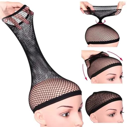 Breathable Stretchable Full Head Wig Cap for Women & Men - Black Lace Hair Net for Weaving & Styling (3-Pack) | Perfect for Wig Making, Cosplay & Everyday Wear