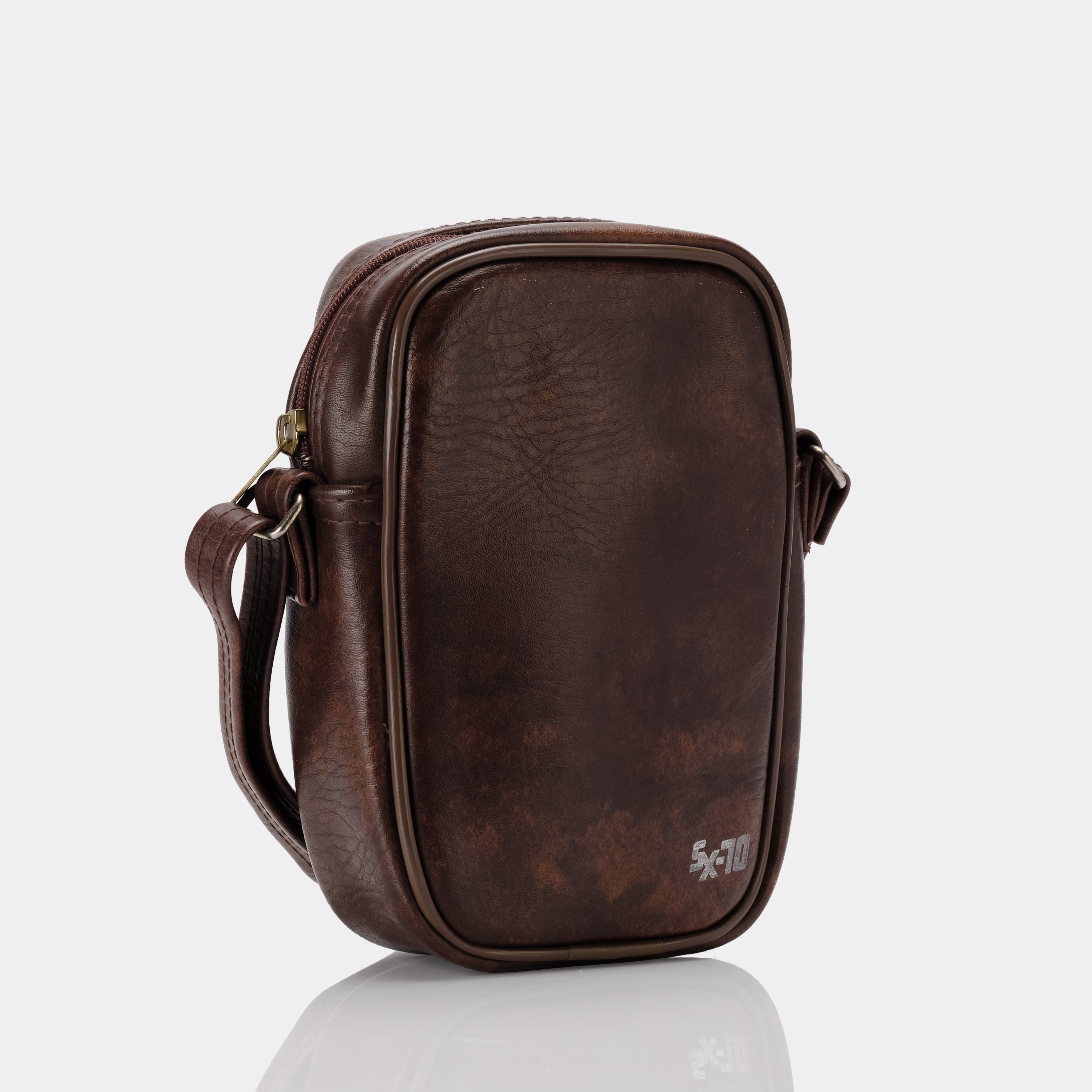 Vintage Brown Polaroid SX-70 Folding Leather Camera Case - Perfect for Instant Film Photography, Travel & Retro Style Enthusiasts